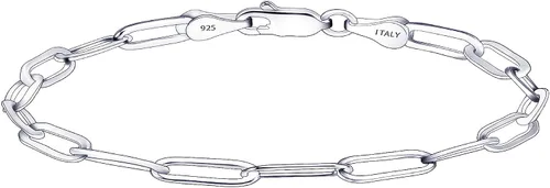 Waitsoul Pulsera de plata para mujer de 0.118 in, 0.157 in, 0.197 in, corte de diamante, pulsera de cadena de clip para hombres de 6.5777.588.59