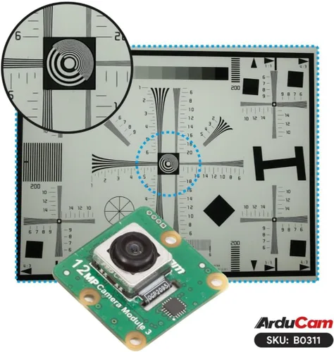 Miniatura 4 de Arducam Para Raspberry Pi Cámara Módulo 3 Amplio, 120 ° (D) IMX708 Autofocus Pi Cámara V3, 5.9 in 15-22 Pin FFC Cable