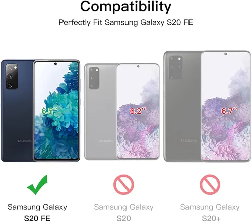 Miniatura 3 de JETech - Protector de pantalla para Samsung Galaxy S20 FE de 6.5 pulgadas con protector de lente de cámara, película de vidrio templado, compatible