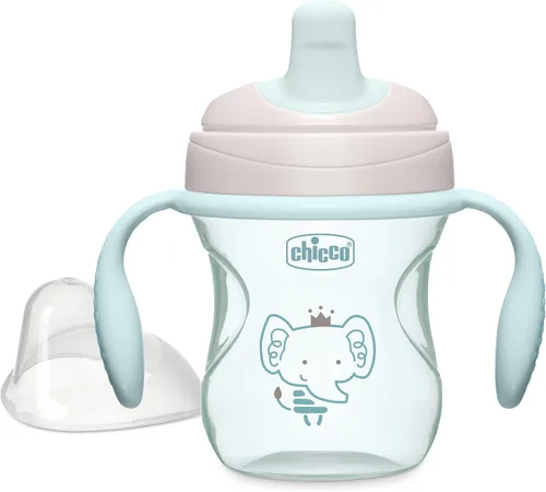 Miniatura 10 de Chicco Trainer Sippy Cup 6+ meses, taza de entrenamiento de bebé de 7 onzas con boquilla semisuave resistente a las mordeduras, asas extraíbles