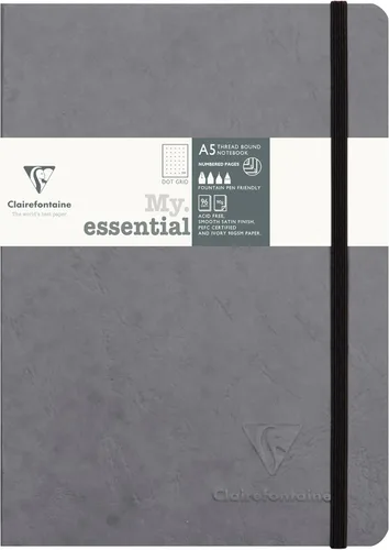 Miniatura 9 de Clairefontaine 793432C Collection Age Bag One Stitched My.Essential Cuaderno elástico bordado rojo - A5 5.8x8.3 in - 192 páginas numeradas DOT