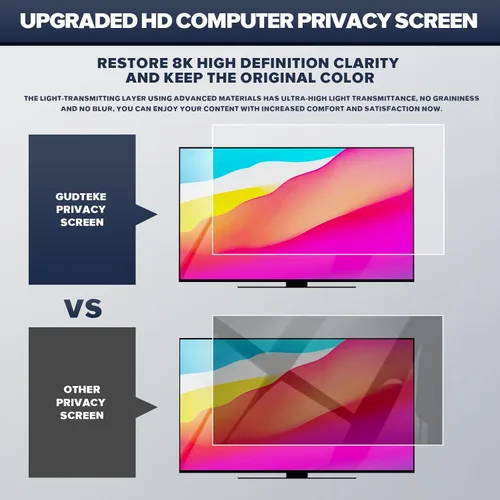 Miniatura 2 de [Paquete de 2] Pantalla de privacidad HD para computadora de 24 pulgadas, pantalla de privacidad mejorada para pantalla ancha 16:9 extraíble