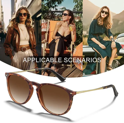 Miniatura 2 de CARFIA Gafas de sol de moda para mujer, polarizadas, protección UV, estilo clásico retro, CA5100