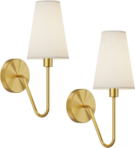 Miniatura 10 de Electro bp; Lámpara de pared clásica de 1 sola cabeza, color negro con pantalla de tela de lino blanco crema E12 40W cableada (juego de 2); Sombra