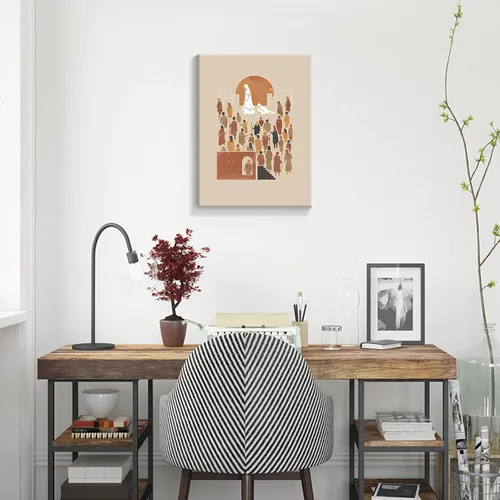 Miniatura 5 de OAOPIC Póster enmarcado con texto en inglés «Jesús mujer» sanada, con flecos de Jesús, ropa, lienzo, arte para pared, versos de la Biblia, pintura