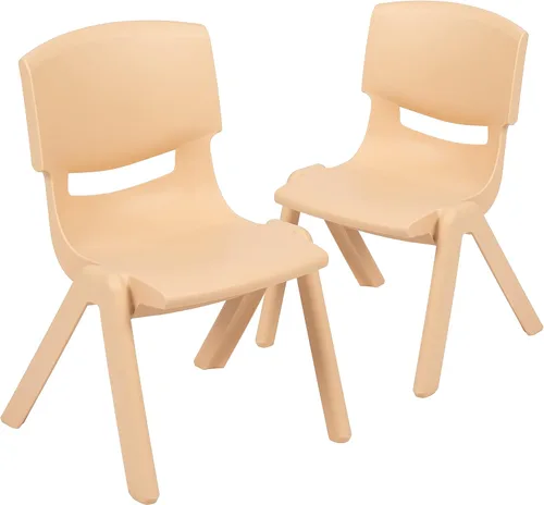 Miniatura 18 de Flash Furniture - Silla escolar apilable de plástico azul con altura de asiento de 10 1/2 pulgadas