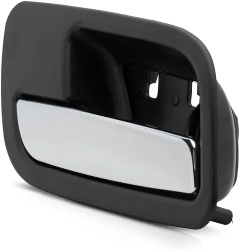 Miniatura 4 de Para GMC Yukon XL 1500 Manija de puerta interior trasera, bisel negro del lado del conductor con palanca cromada 2007-2014 Recorte: SLE/SLT/Denali