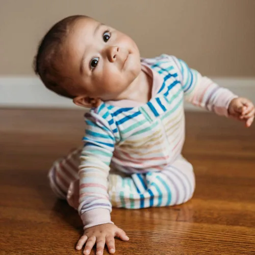 Miniatura 5 de HonestBaby - Mameluco de algodón orgánico con pies para dormir y jugar