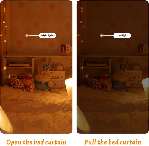 Miniatura 6 de Cortinas de gasa bonitas genéricas para litera con dosel de cama con encaje, 2 paneles, aguacate