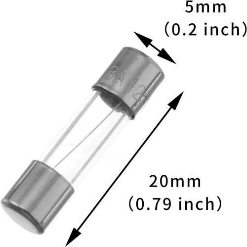 Miniatura 2 de 20 fusibles de luz de Navidad F5AL 3A 125V/3Amp 125Volt 5X 0.787 in/0.19 x 0.78 pulgadas Fusibles de vidrio de repuesto para exteriores C9 luces