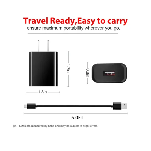 Miniatura 6 de Cargador de pistola de masaje de 5 V 2 A, cable de alimentación USB C compatible con Sportnear Mini, Renpho Mini, Bob y Brad T2 C2 Q2, Medcursor