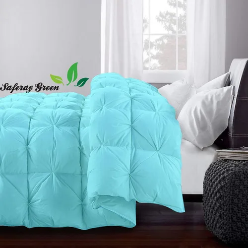 Miniatura 3 de Lujoso y lujoso para todas las estaciones, 100% algodón orgánico, tamaño individual XL, 68 x 92 pulgadas, edredón plisado de 3 piezas con 4 pestañas