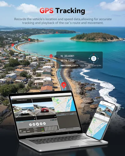 Miniatura 5 de REDTIGER Dash Cam 4K frontal y 1080P trasero, sensor STARVIS 2, WiFi de 5.8 GHz (20 MB/s), GPS, WDR y visión nocturna HDR, gran angular de 170°