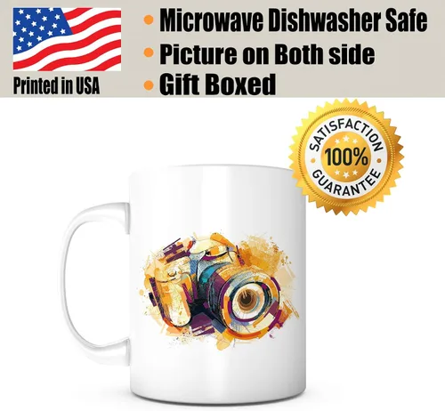 Miniatura 2 de Taza de cerámica blanca de 11 onzas, regalos únicos para hombres o mujeres, para él o ella, idea de regalo para fotógrafos, mamá, papá, niños, hijo