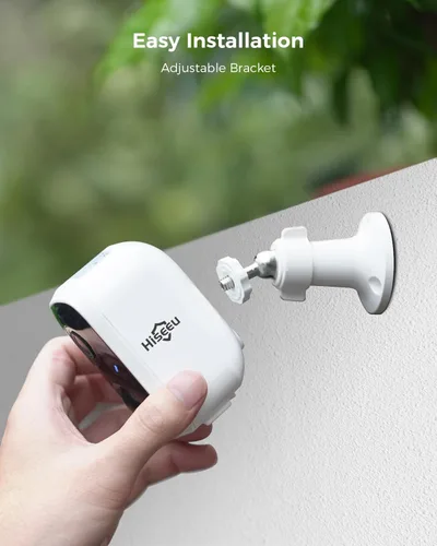 Miniatura 7 de Hiseeu Cámaras de seguridad inalámbricas para exteriores, kit de 2 cámaras, ampliable a 10CH, sin tarifa mensual, alimentado por energía solar, Kit