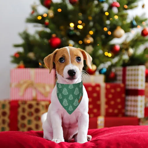 Miniatura 3 de ADOGGYGO Bandana de Navidad para perros, bufanda para mascotas, babero, pañuelo, tela premium duradera, varios tamaños disponibles, disfraces