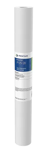 Pentair Pentek P25-20 Filtro de agua de sedimentos, 20 pulgadas, cartucho de repuesto de polipropileno hilado para toda la casa, 20 x 2.5 pulgadas,