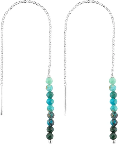 Miniatura 12 de Aretes delicados de piedra auténtica, piedras preciosas tanzanita, joyería minimalista, aretes colgantes, chapados en plata, piedras natales