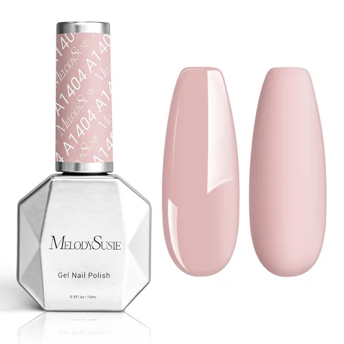 Miniatura 21 de MelodySusie Esmalte de uñas de gel grueso color rosa nude, 0.5 fl oz removible con remojo UV LED Funny Bunny esmalte de gel rosa, regalo de Navidad
