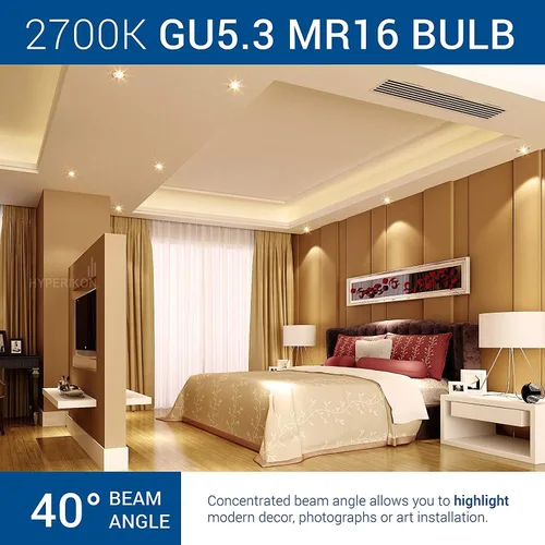 Miniatura 4 de Bombillas LED para Paisajismo MR16 de 5W, Bajo Voltaje 12V Reemplazo de Halógeno de 50W para Reflector de Paisajismo Exterior y Luz de Riel 2700K
