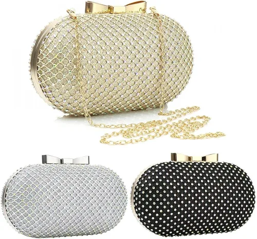 Miniatura 8 de Bolso cruzado con asa superior para mujer, bolso de noche con cuentas brillantes, bolso de mano para fiesta, graduación, boda, cóctel