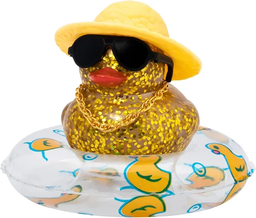 Miniatura 28 de wonuu Accesorios para automóvil, patos de goma, decoraciones de tablero de patos de goma, accesorios rosados, decoración de coche, patos