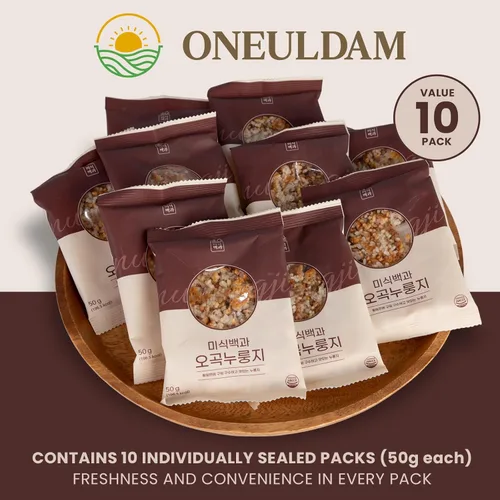 Miniatura 5 de ONEULDAM Corteza asada coreana de cinco granos (Nurungji) – Bocadillo multigrano saludable de primera calidad, sin aditivos, sin azúcar, cobertura