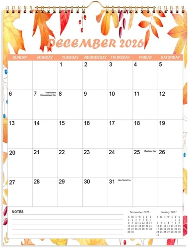 Miniatura 10 de Calendario 2026 2027 – Calendario de pared de abril de 2026 a junio de 2027 a 15 meses con papel grueso para planificación y organización