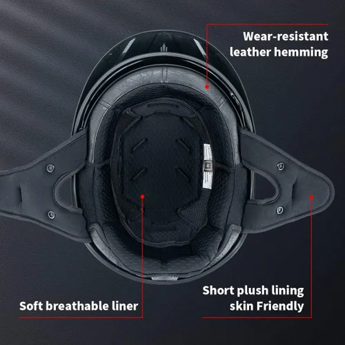 Miniatura 4 de Pit Boss Casco Medio para Motocicleta para Hombres y Mujeres, Aprobación DOT, Casco Retro de Cara Media con Visera, Estilo Crucero, Ajuste Bandera