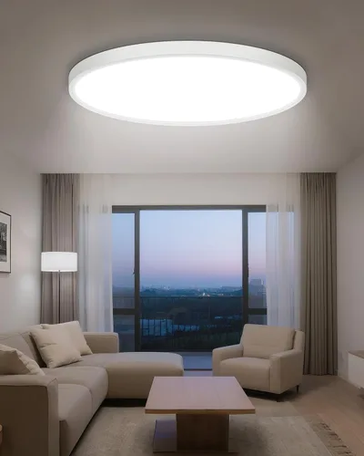 Miniatura 46 de hepside Paquete de 1 lámpara de techo LED de montaje empotrado, color negro, 12 pulgadas, 28 W, regulable 3000K-4500K-6000K, lámpara de techo de 3