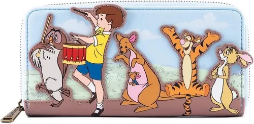 Loungefly x Disney Winnie the Pooh - Cartera con cremallera para celebración del 95 aniversario, Varios colores, Cartera con cremallera