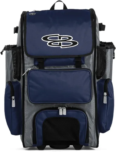 Miniatura 90 de Boombah Rolling Superpack - Bolsa para equipo de béisbol/sóftbol, varios colores, mango telescópico y capacidad para 4 murciélagos, versión