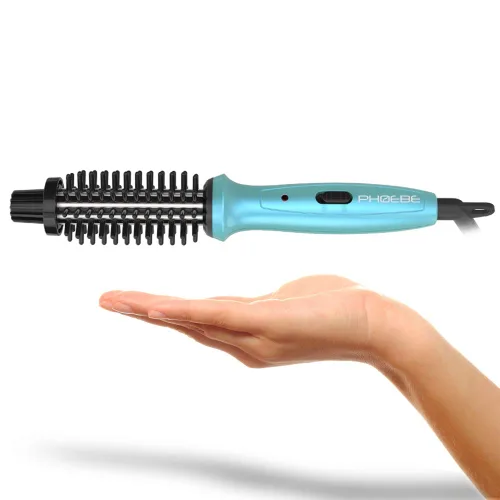 Mini rizador PHOEBE de 3/4 pulgadas de doble voltaje de cerámica turmalina iónico con bolsa de viaje para Europa, profesional, viaje para cabello