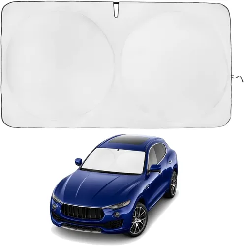 Miniatura 25 de Kinder Fluff Parasol para parabrisas Protección solar reflectante patentada para automóvil, certificado 99% de bloqueo UVR, interior fresco