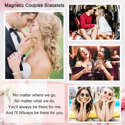 Miniatura 6 de Mealguet - Pulseras de identificación personalizadas para parejas y amistad, grabado personalizado, hechas a mano, cuerda trenzada y ajustable
