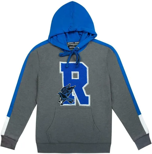 Miniatura 4 de Harry Potter Hogwarts Ravenclaw R Patch Logo Premium HoodyHoodie Black