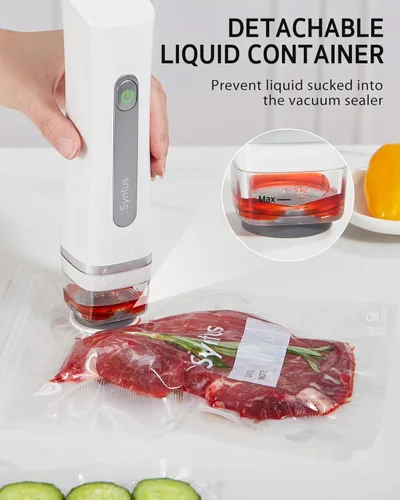 Miniatura 4 de Bolsas selladoras al vacío Syntus para alimentos, bolsas de almacenamiento de alimentos para cocción sous vide, calentamiento en microondas, bolsas