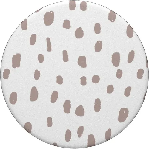 Miniatura 3 de PopSockets estéticos intercambiables con patrón dálmata, color blanco, color tostado, mínimo, neutro, PopSockets