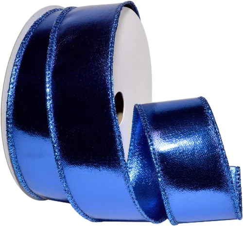 Miniatura 15 de Morex Ribbon alámbrico Lamé cinta, 2 – 1/2" X 10 yd, color dorado