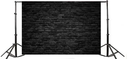 Miniatura 2 de Yeele Telón de fondo retro de pared de ladrillo negro de 10 x 6.5 pies, tela de vinilo con revestimiento de pintura vintage, fondo de fotografía