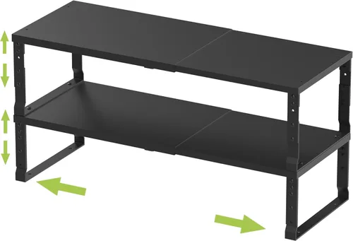 Miniatura 17 de Jojocross Organizador de estante de especias apilable y expandible para gabinete de cocina, estante de mostrador ajustable, encimera, despensa, 1