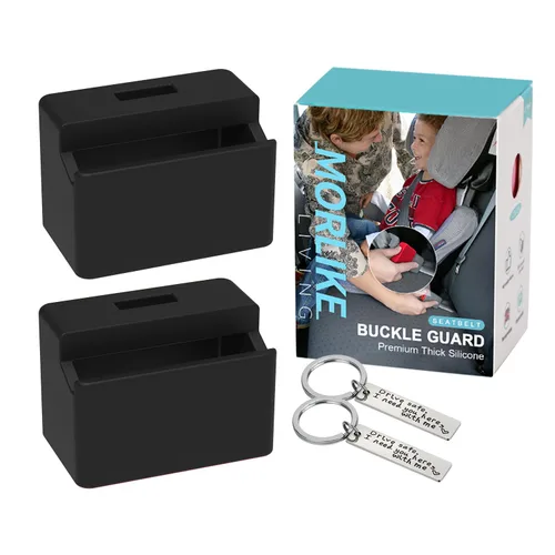 Miniatura 13 de Morlike - Cerradura de seguridad de silicona con hebilla segura para cinturón de seguridad Mantén a los niños seguros en el asiento del automóvil