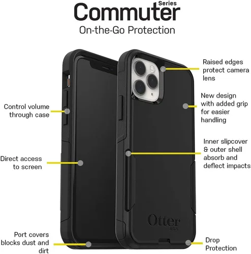 Miniatura 5 de OtterBox - Funda para iPhone 11, serie Commuter Pro Max CUPIDS WAY (ROSA ROMADO/ROJO PLUM)