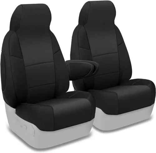 Coverking Custom Fit Center 50/50 - Funda de asiento de cubo para modelos seleccionados Chevrolet Suburban 1500/2500, neopreno (negro)