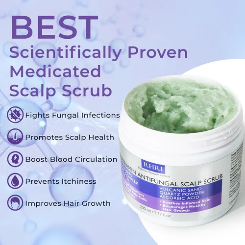 Miniatura 2 de Rida Hair Research Institute Exfoliante Antifúngico para Hombres y Mujeres Anticaspa, Medicado, Exfoliante para Foliculitis para Cuero Cabelludo