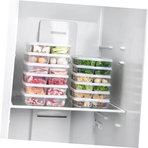 Miniatura 9 de UPKOCH Caja de alimentos de mantenimiento fresco, contenedor de almacenamiento compacto para nevera con tapa para frutas, verduras y carne