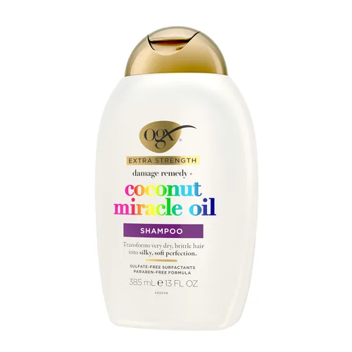 Miniatura 8 de Ogx Champú de aceite de coco Miracle + remedio para el daño extra fuerte, 13 oz
