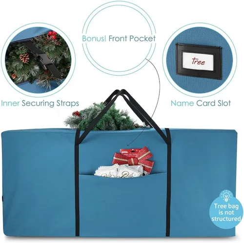 Miniatura 5 de Hearth & Harbor - Bolsa de almacenamiento para árbol de Navidad de 7.5 pies, contenedor organizador de almacenamiento de papel de regalo y caja