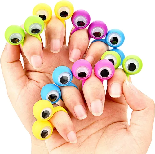Miniatura 5 de Frienda 30 piezas de marionetas de dedo en los ojos, anillo de globo ocular Googly, juguetes de fiesta para niños, regalos de fiesta, recompensas