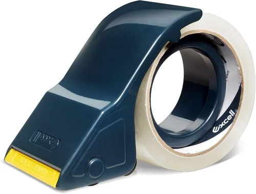 Excell SH-2508TRA1 Dispensador de cinta de embalaje ligero (2 pulgadas de ancho): diseño de plástico fácil de manejar. Para envío, correo y sellado